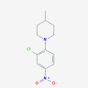 molecular formula C12H15ClN2O2 B2613496 1-(2-Chloro-4-nitrophenyl)-4-methylpiperidine CAS No. 927703-57-9