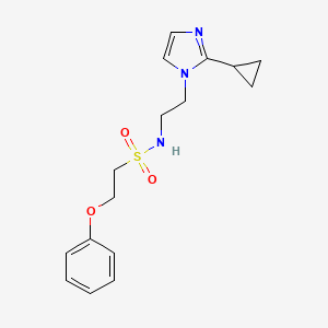 molecular formula C16H21N3O3S B2613511 N-(2-(2-cyclopropyl-1H-imidazol-1-yl)ethyl)-2-phenoxyethanesulfonamide CAS No. 1903490-84-5