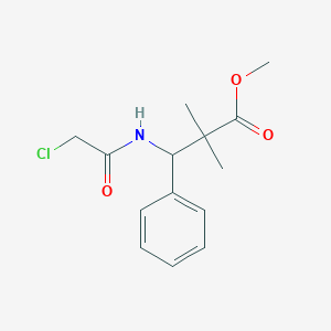 molecular formula C14H18ClNO3 B2613513 Methyl 3-[(2-chloroacetyl)amino]-2,2-dimethyl-3-phenylpropanoate CAS No. 2490401-70-0