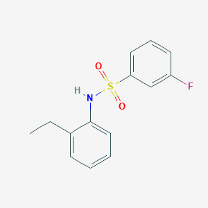 molecular formula C14H14FNO2S B261352 N-(2-ethylphenyl)-3-fluorobenzenesulfonamide 