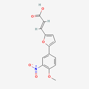 molecular formula C14H11NO6 B2613526 (2E)-3-[5-(4-methoxy-3-nitrophenyl)furan-2-yl]prop-2-enoic acid CAS No. 843620-65-5