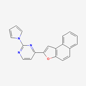 molecular formula C20H13N3O B2613532 4-naphtho[2,1-b]furan-2-yl-2-(1H-pyrrol-1-yl)pyrimidine CAS No. 866131-74-0