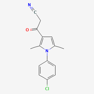 3-[1-(4-chlorophenyl)-2,5-dimethyl-1H-pyrrol-3-yl]-3-oxopropanenitrile