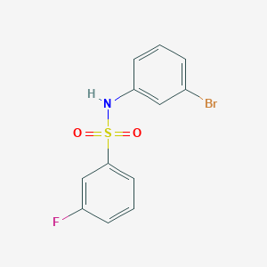molecular formula C12H9BrFNO2S B261354 N-(3-bromophenyl)-3-fluorobenzenesulfonamide 