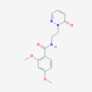 molecular formula C15H17N3O4 B2613540 2,4-dimethoxy-N-(2-(6-oxopyridazin-1(6H)-yl)ethyl)benzamide CAS No. 1049493-98-2