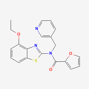 molecular formula C20H17N3O3S B2613554 N-(4-ethoxybenzo[d]thiazol-2-yl)-N-(pyridin-3-ylmethyl)furan-2-carboxamide CAS No. 895008-00-1