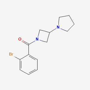 molecular formula C14H17BrN2O B2613556 (2-Bromophenyl)-(3-pyrrolidin-1-ylazetidin-1-yl)methanone CAS No. 2320534-46-9