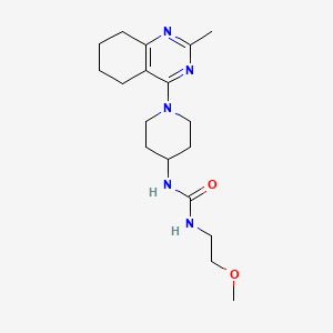 molecular formula C18H29N5O2 B2613557 1-(2-甲氧基乙基)-3-(1-(2-甲基-5,6,7,8-四氢喹唑啉-4-基)哌啶-4-基)脲 CAS No. 2034259-22-6