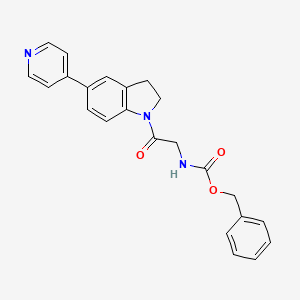 Benzyl (2-oxo-2-(5-(pyridin-4-yl)indolin-1-yl)ethyl)carbamate