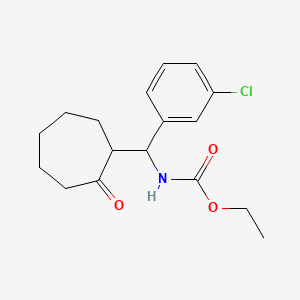 ethyl N-[(3-chlorophenyl)(2-oxocycloheptyl)methyl]carbamate