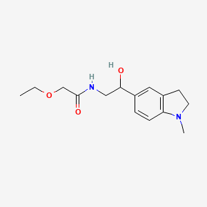 molecular formula C15H22N2O3 B2613560 2-乙氧基-N-(2-羟基-2-(1-甲基吲哚-5-基)乙基)乙酰胺 CAS No. 1704610-02-5