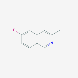 molecular formula C10H8FN B2613563 6-Fluoro-3-methylisoquinoline CAS No. 1221445-02-8