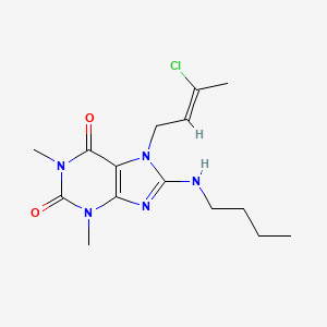 molecular formula C15H22ClN5O2 B2613572 (Z)-8-(butylamino)-7-(3-chlorobut-2-en-1-yl)-1,3-dimethyl-1H-purine-2,6(3H,7H)-dione CAS No. 946228-26-8