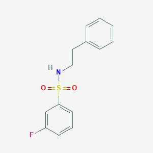 molecular formula C14H14FNO2S B261359 3-fluoro-N-(2-phenylethyl)benzenesulfonamide 