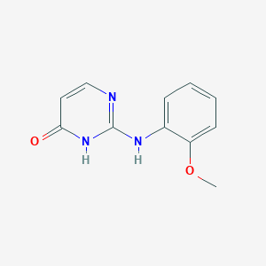 molecular formula C11H11N3O2 B261360 2-(2-methoxyanilino)-4(3H)-pyrimidinone 