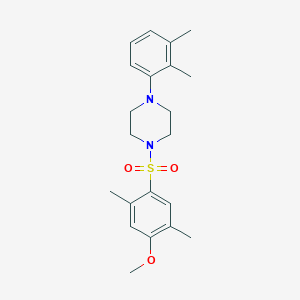molecular formula C21H28N2O3S B2613602 1-(2,3-Dimethylphenyl)-4-[(4-methoxy-2,5-dimethylphenyl)sulfonyl]piperazine CAS No. 681852-63-1