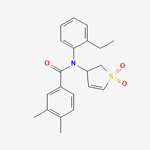 N-(1,1-dioxido-2,3-dihydrothiophen-3-yl)-N-(2-ethylphenyl)-3,4-dimethylbenzamide