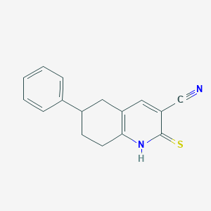 molecular formula C16H14N2S B261361 6-Phenyl-2-thioxo-1,2,5,6,7,8-hexahydro-3-quinolinecarbonitrile 