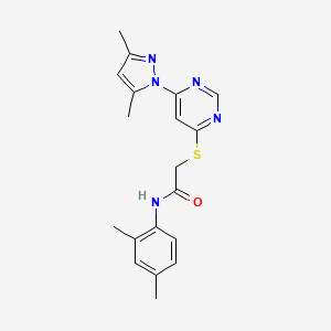 2-((6-(3,5-dimethyl-1H-pyrazol-1-yl)pyrimidin-4-yl)thio)-N-(2,4-dimethylphenyl)acetamide