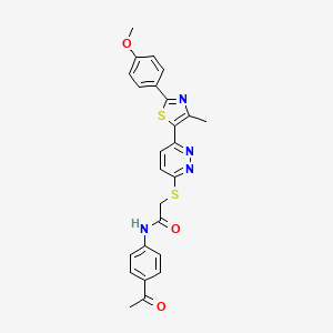 N-(4-acetylphenyl)-2-((6-(2-(4-methoxyphenyl)-4-methylthiazol-5-yl)pyridazin-3-yl)thio)acetamide