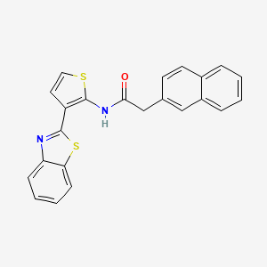molecular formula C23H16N2OS2 B2613621 N-(3-(benzo[d]thiazol-2-yl)thiophen-2-yl)-2-(naphthalen-2-yl)acetamide CAS No. 955817-29-5
