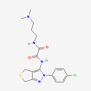 N'-[2-(4-chlorophenyl)-4,6-dihydrothieno[3,4-c]pyrazol-3-yl]-N-[3-(dimethylamino)propyl]oxamide