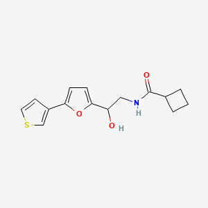 N-(2-hydroxy-2-(5-(thiophen-3-yl)furan-2-yl)ethyl)cyclobutanecarboxamide