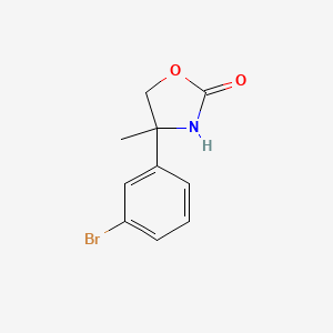 molecular formula C10H10BrNO2 B2613645 4-(3-Bromophenyl)-4-methyl-1,3-oxazolidin-2-one CAS No. 1479298-59-3
