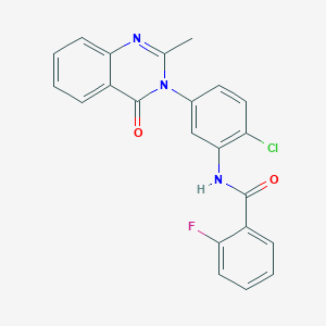 N-(2-chloro-5-(2-methyl-4-oxoquinazolin-3(4H)-yl)phenyl)-2-fluorobenzamide