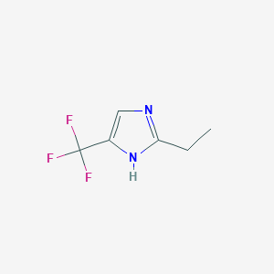 molecular formula C6H7F3N2 B2613674 2-ethyl-4-(trifluoromethyl)-1H-imidazole CAS No. 33468-90-5
