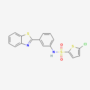 molecular formula C17H11ClN2O2S3 B2613679 N-(3-(benzo[d]thiazol-2-yl)phenyl)-5-chlorothiophene-2-sulfonamide CAS No. 954604-55-8