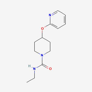 molecular formula C13H19N3O2 B2613682 N-乙基-4-(吡啶-2-氧基)哌啶-1-甲酰胺 CAS No. 1421444-91-8