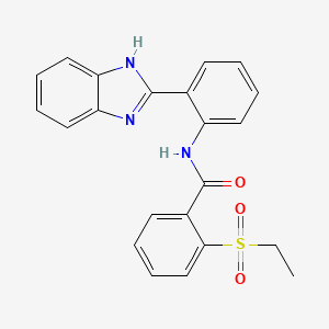 molecular formula C22H19N3O3S B2613683 N-[2-(1H-1,3-benzodiazol-2-yl)phenyl]-2-(ethanesulfonyl)benzamide CAS No. 896355-42-3