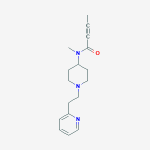 molecular formula C17H23N3O B2613684 N-Methyl-N-[1-(2-pyridin-2-ylethyl)piperidin-4-yl]but-2-ynamide CAS No. 2411270-67-0