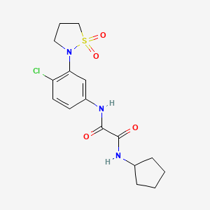 N1-(4-chloro-3-(1,1-dioxidoisothiazolidin-2-yl)phenyl)-N2-cyclopentyloxalamide