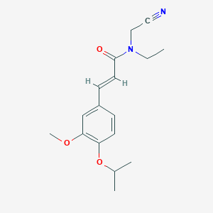 (E)-N-(cyanomethyl)-N-ethyl-3-(3-methoxy-4-propan-2-yloxyphenyl)prop-2-enamide