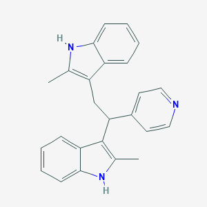 molecular formula C25H23N3 B261369 1H-Indole, 3,3'-[1-(4-pyridinyl)-1,2-ethanediyl]bis[2-methyl- 