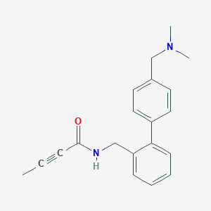 molecular formula C20H22N2O B2613696 N-[[2-[4-[(Dimethylamino)methyl]phenyl]phenyl]methyl]but-2-ynamide CAS No. 2411318-72-2