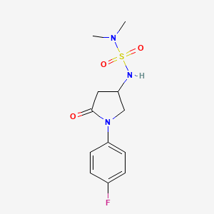 molecular formula C12H16FN3O3S B2613701 4-(Dimethylsulfamoylamino)-1-(4-fluorophenyl)-2-oxopyrrolidine CAS No. 896315-45-0