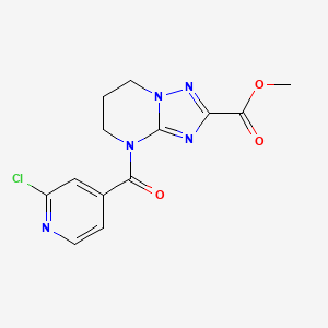 molecular formula C13H12ClN5O3 B2613703 methyl 4-(2-chloropyridine-4-carbonyl)-4H,5H,6H,7H-[1,2,4]triazolo[1,5-a]pyrimidine-2-carboxylate CAS No. 1241451-40-0