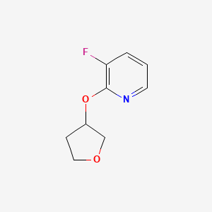 molecular formula C9H10FNO2 B2613706 3-氟-2-(氧杂环丙烷-3-氧基)吡啶 CAS No. 2196213-27-9