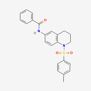 molecular formula C23H22N2O3S B2613713 N-(1-甲苯磺酰基-1,2,3,4-四氢喹啉-6-基)苯甲酰胺 CAS No. 899983-50-7