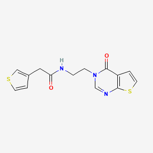 N-(2-(4-oxothieno[2,3-d]pyrimidin-3(4H)-yl)ethyl)-2-(thiophen-3-yl)acetamide