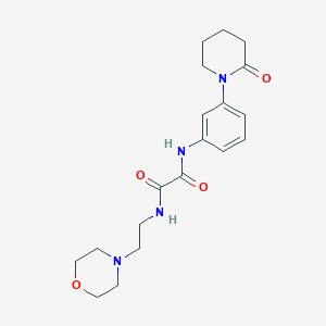 molecular formula C19H26N4O4 B2613723 N1-(2-morpholinoethyl)-N2-(3-(2-oxopiperidin-1-yl)phenyl)oxalamide CAS No. 941873-54-7