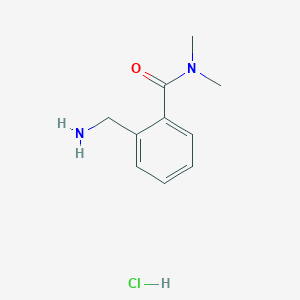 molecular formula C10H15ClN2O B2613726 2-(aminomethyl)-N,N-dimethylbenzamide hydrochloride CAS No. 2288708-79-0