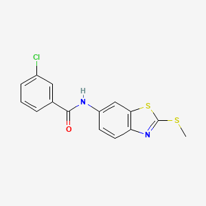 3-chloro-N-(2-methylsulfanyl-1,3-benzothiazol-6-yl)benzamide