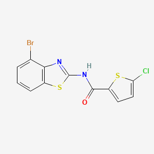 molecular formula C12H6BrClN2OS2 B2613745 N-(4-溴苯并[d]噻唑-2-基)-5-氯噻吩-2-羧酰胺 CAS No. 868677-83-2
