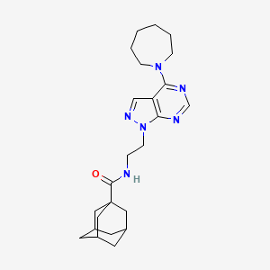 molecular formula C24H34N6O B2613749 N-{2-[4-(azepan-1-yl)-1H-pyrazolo[3,4-d]pyrimidin-1-yl]ethyl}adamantane-1-carboxamide CAS No. 1021122-68-8