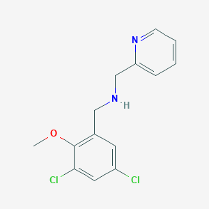 molecular formula C14H14Cl2N2O B261375 N-(3,5-dichloro-2-methoxybenzyl)-N-(2-pyridinylmethyl)amine 