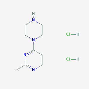molecular formula C9H16Cl2N4 B2613758 1-(2-Methylpyrimidin-4-yl)piperazine dihydrochloride CAS No. 203522-18-3